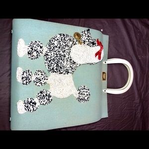 Antique poodle purse
